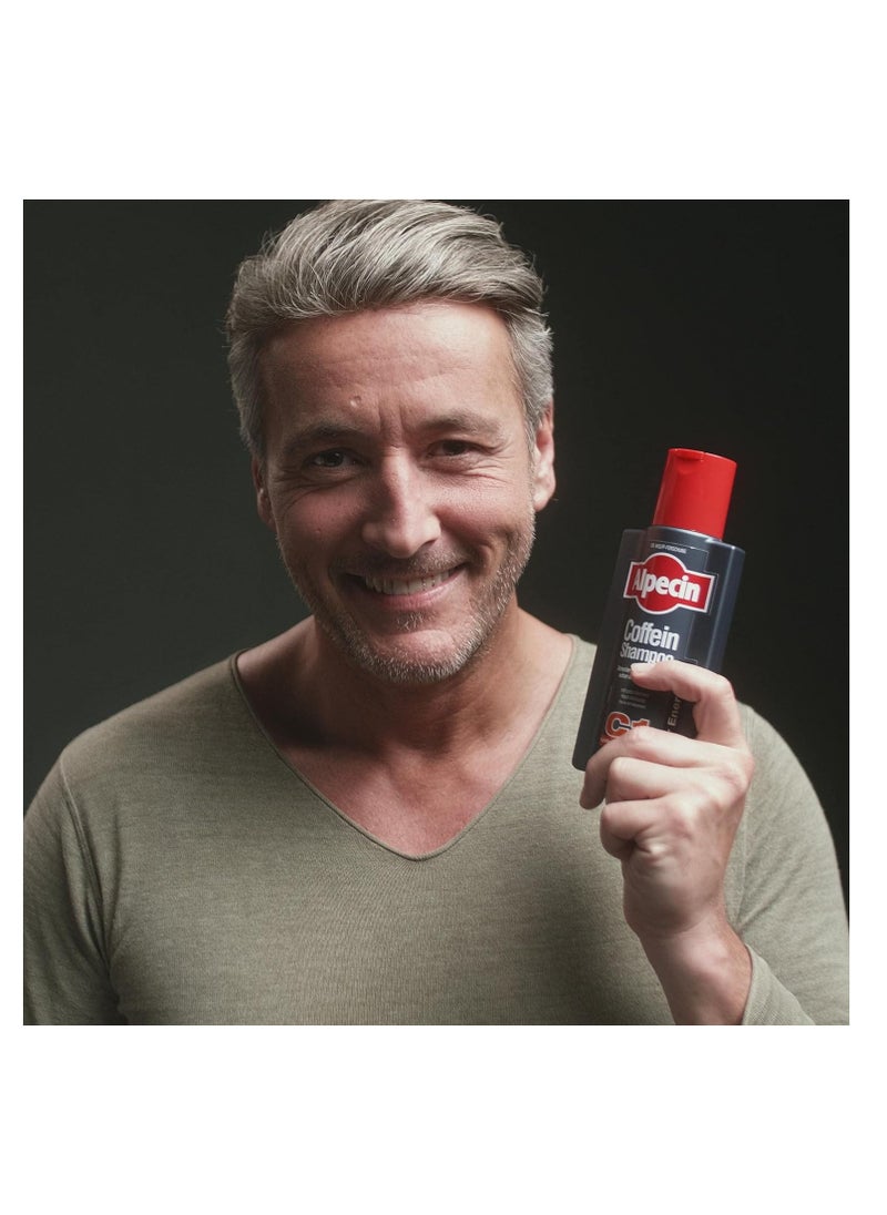 Caffeine Shampoo C1 (6x 250ml) for Men - Shampoo for Stronger and Thicker Hair, Made in Germany