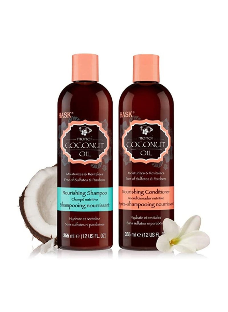 Hask Coconut Shampoo 355Ml & Conditioner 355Ml X2 Value Pack