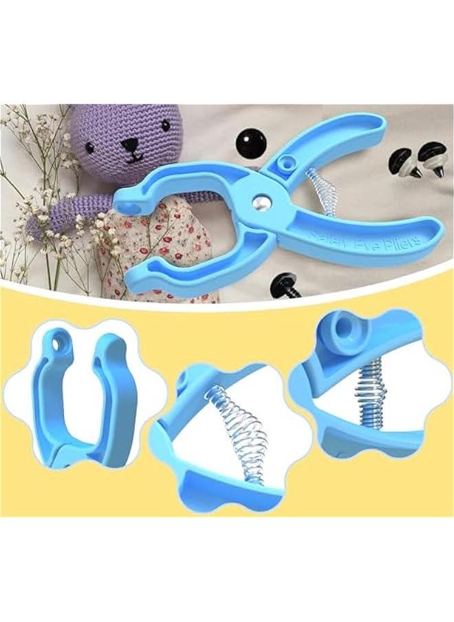 Safety Eye Tool Auxiliary Tool for Attaching Safety Eyes for Crocheting Safety Eyes Crochet Tools for Amigurumi Crochet & Stuffed 5-30mm Animal Eyes Making Supplies Tool（Blue 1pcs）