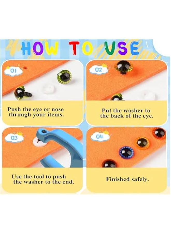 Safety Eye Tool Auxiliary Tool for Attaching Safety Eyes for Crocheting Safety Eyes Crochet Tools for Amigurumi Crochet & Stuffed 5-30mm Animal Eyes Making Supplies Tool（Blue 1pcs）