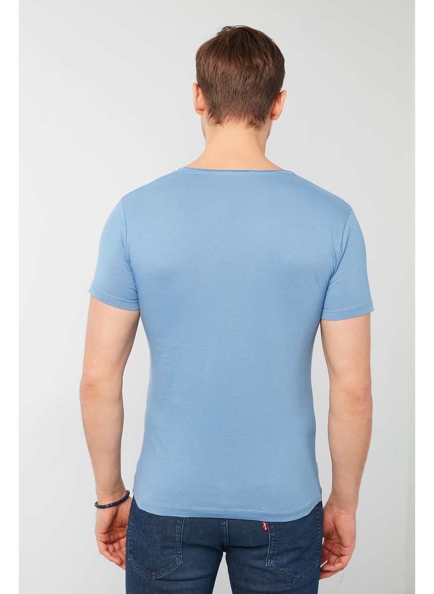 100% Cotton V-Neck Basic T Shirt Men's T Shirt 5412001