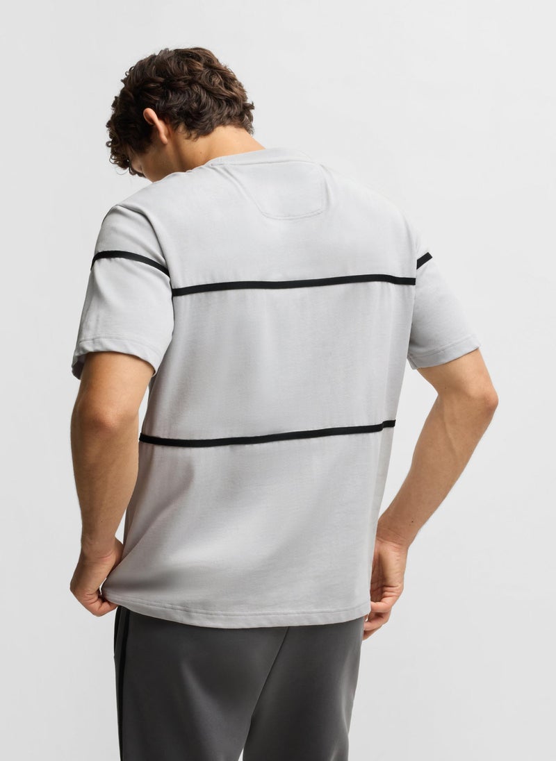 Relaxed-fit cotton T-shirt with tape and logo details