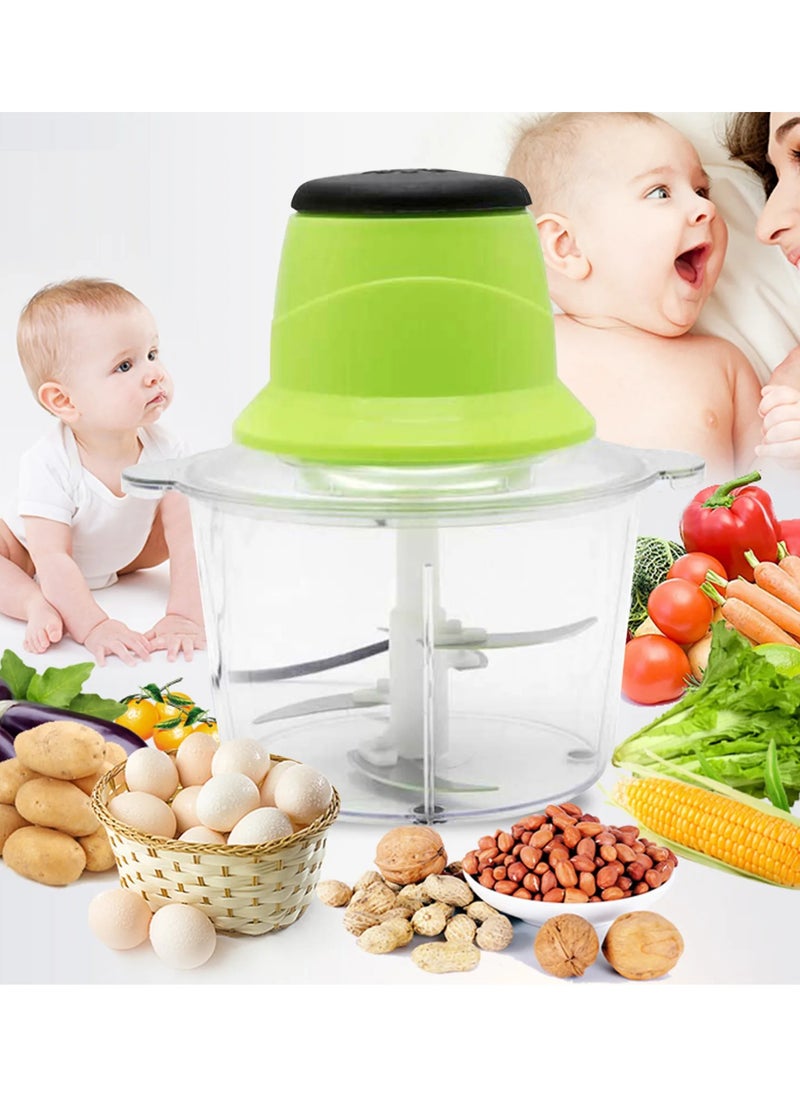 1.8L Portable Food Chopper Multifunctional Electric Meat Mincer Chopper Processor Silcer Maker Mincing Machine Household Grinder