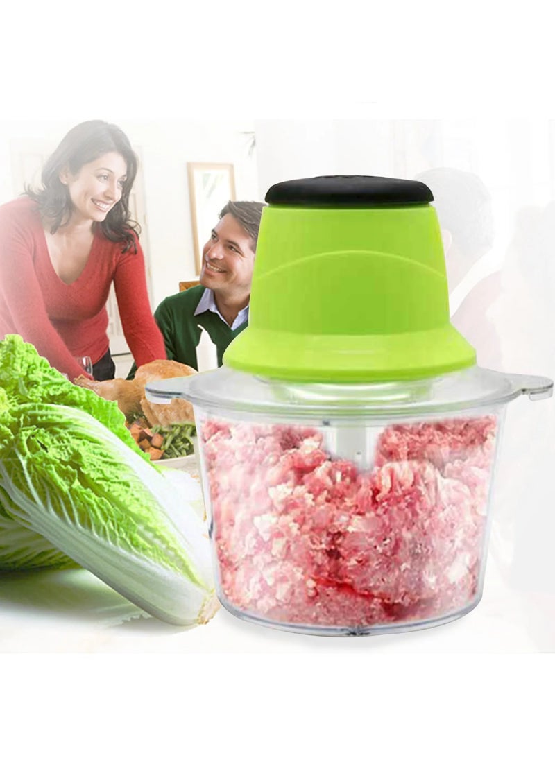 1.8L Portable Food Chopper Multifunctional Electric Meat Mincer Chopper Processor Silcer Maker Mincing Machine Household Grinder