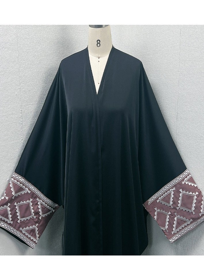 Abaya Embroidered Loose Sleeve Exquisite Cardigan Robe – Timeless Elegance, Modern Comfort