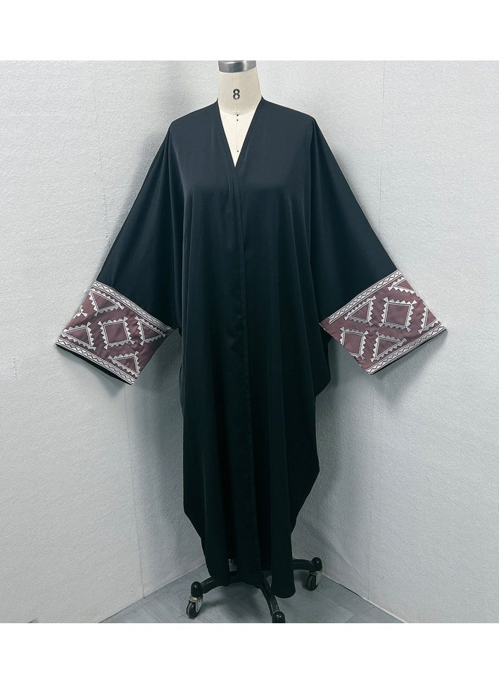 Abaya Embroidered Loose Sleeve Exquisite Cardigan Robe – Timeless Elegance, Modern Comfort