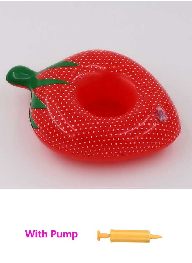 Strawberry Shape Inflatable Swimming Pool Portable Cup Holder