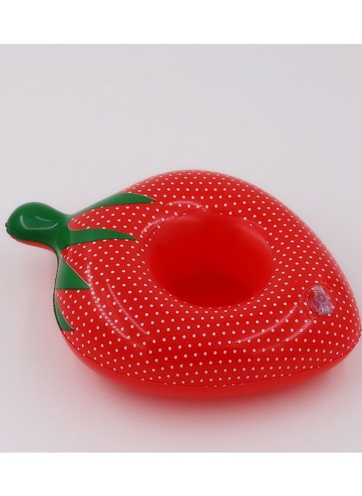 Strawberry Shape Inflatable Swimming Pool Portable Cup Holder