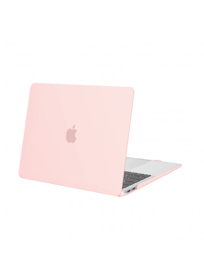 MOSISO Compatible with MacBook Air 13 inch Case 2022 2021 2020 2019 2018 Release A2337 M1 A2179 A1932 Retina Display with Touch ID, Protective Plastic Hard Shell Case Cover, Chalk Pink