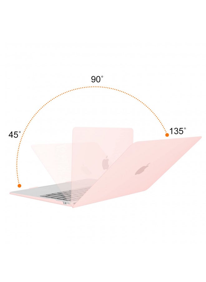 MOSISO Compatible with MacBook Air 13 inch Case 2022 2021 2020 2019 2018 Release A2337 M1 A2179 A1932 Retina Display with Touch ID, Protective Plastic Hard Shell Case Cover, Chalk Pink