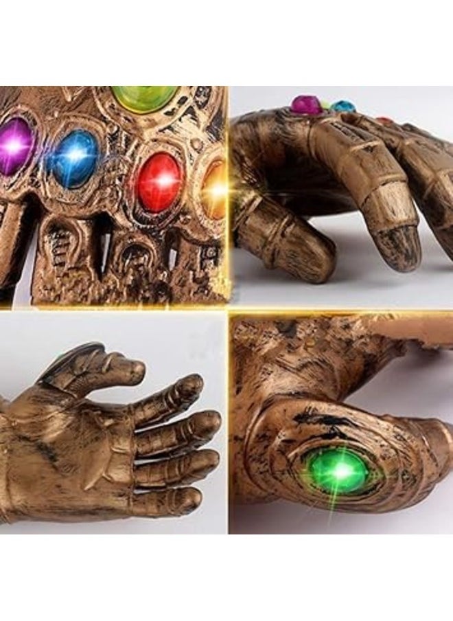 Thanos Glove with Music & LED Lights for Kids Interactive Marvel Toy with Sound Effects & Light-Up Features Perfect Gift for Superhero Fans