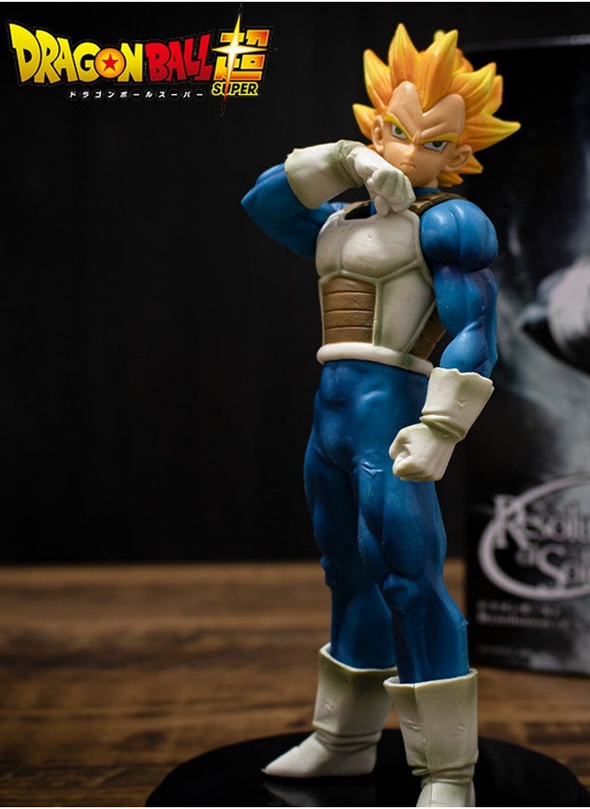 Dragon Ball awakened Vegeta Action Figure Decorative Resin Sculpture Home Decor Statue, Art Figurine Home Ornament Decoration for Office, Living Room, Bedroom, Book Shelf, TV Cabinet, Desktop