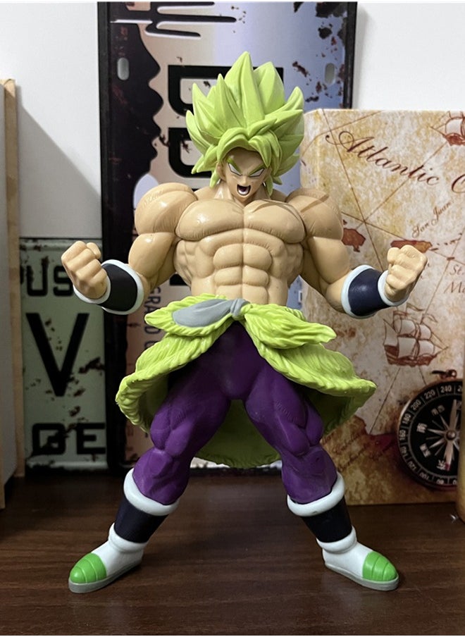 Dragon Ball Angry Brolly Action Figure Decorative Resin Sculpture Home Decor Statue, Art Figurine Home Ornament Decoration for Office, Living Room, Bedroom, Book Shelf, TV Cabinet, Desktop