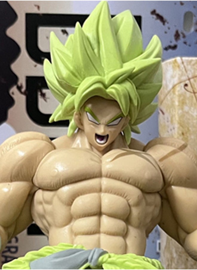 Dragon Ball Angry Brolly Action Figure Decorative Resin Sculpture Home Decor Statue, Art Figurine Home Ornament Decoration for Office, Living Room, Bedroom, Book Shelf, TV Cabinet, Desktop