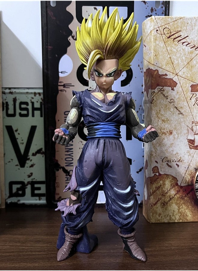 Dragon Ball Purple Gohan Action Figure Decorative Resin Sculpture Home Decor Statue, Art Figurine Home Ornament Decoration for Office, Living Room, Bedroom, Book Shelf, TV Cabinet, Desktop