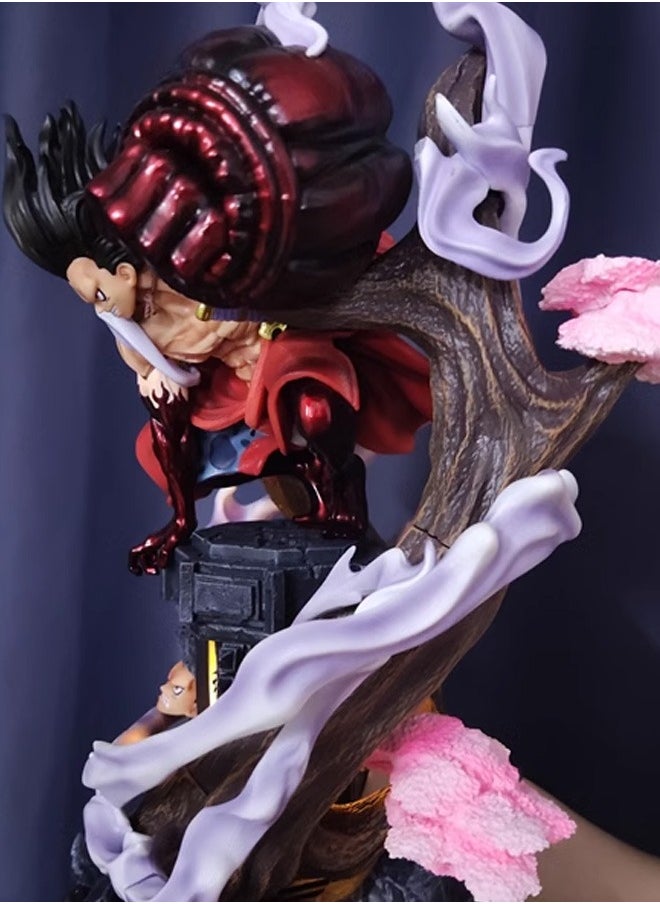 One piece Wano Luffy Action Figure Decorative Resin Sculpture Home Decor Statue, Art Figurine Home Ornament Decoration for Office, Living Room, Bedroom, Book Shelf, TV Cabinet, Desktop