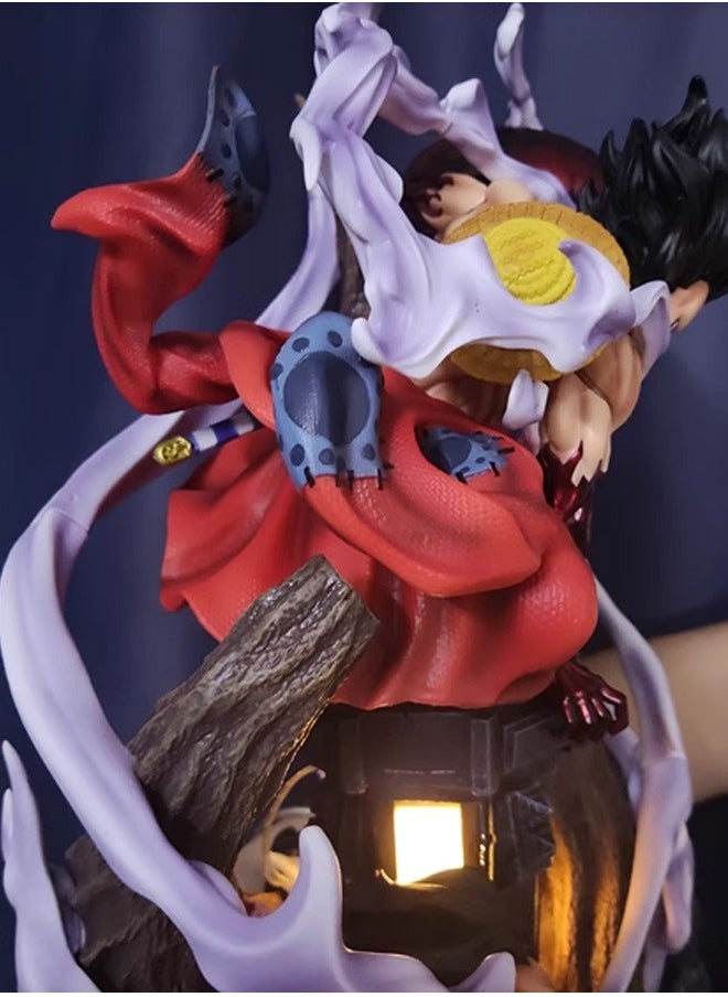 One piece Wano Luffy Action Figure Decorative Resin Sculpture Home Decor Statue, Art Figurine Home Ornament Decoration for Office, Living Room, Bedroom, Book Shelf, TV Cabinet, Desktop