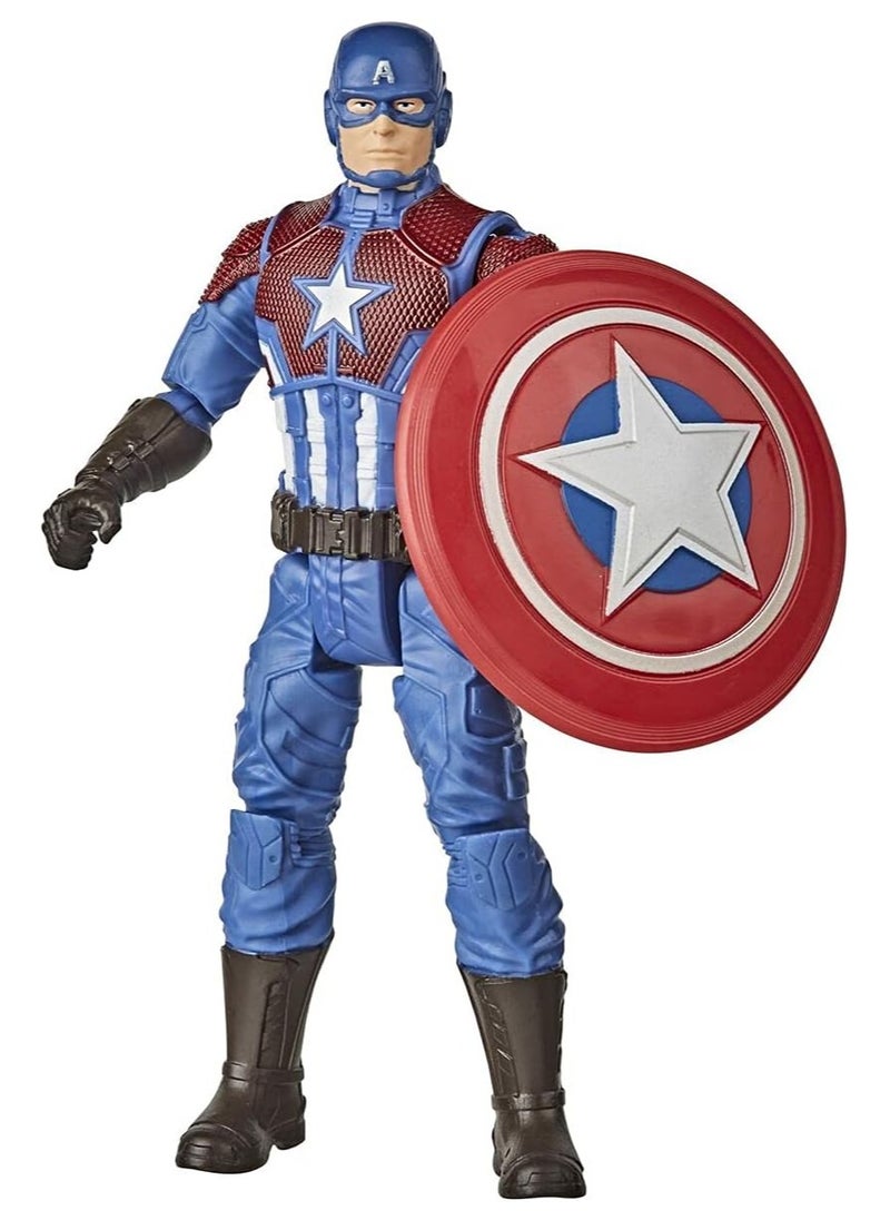 Gamerverse 6-inch Captain America Action Figure Toy, Shining Justice Armor,