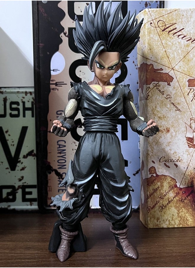 Dragon Ball Black Gohan Action Figure Decorative Resin Sculpture Home Decor Statue, Art Figurine Home Ornament Decoration for Office, Living Room, Bedroom, Book Shelf, TV Cabinet, Desktop