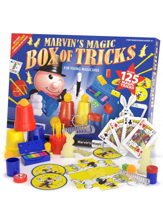 Marvin's Magic - 125 Amazing Magic Tricks for Children - Kids Magic Set - Magic Kit for Kids Including Magic Wand, Card Tricks + Much More - Suitable for Age 6+