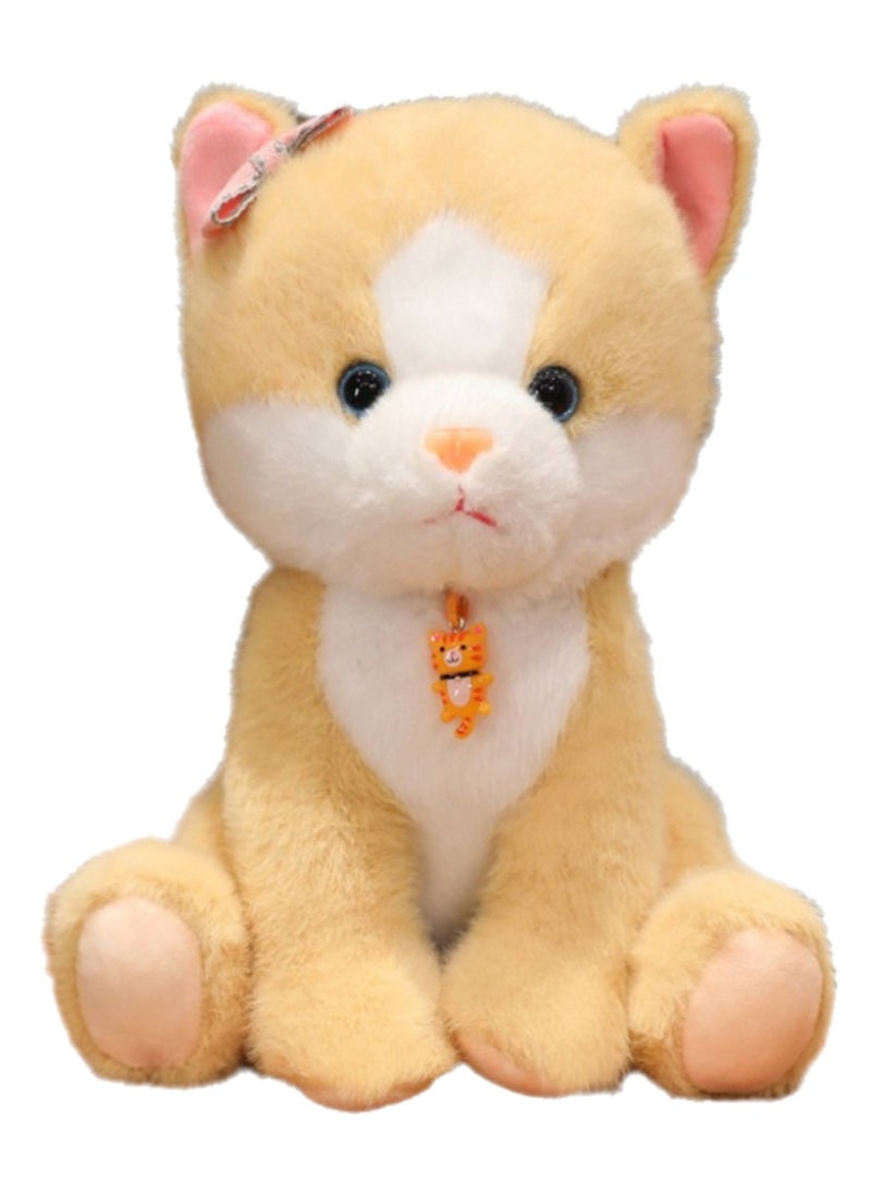 25 CM Cute Cat Plush Toy Soft Stuffed Cartoon Animal Doll For Girls And Boys All Ages Gift（Style 2）