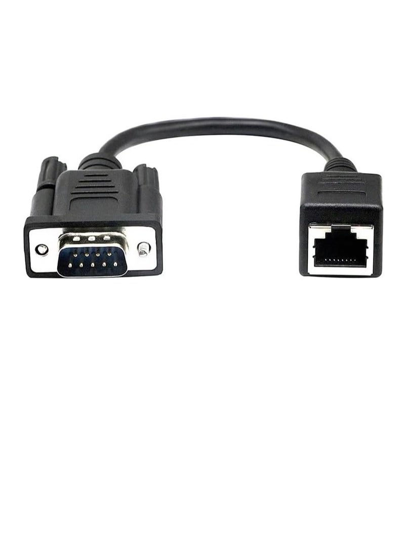 DKURVE DB9 RS232 to RJ45 Adapter Cable (0.1M) / Female & Male Serial Port Extender