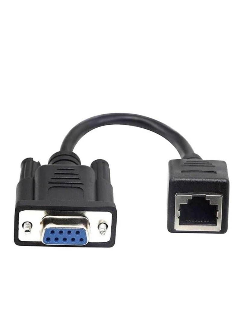 DKURVE DB9 RS232 to RJ45 Adapter Cable (0.1M) / Female & Male Serial Port Extender