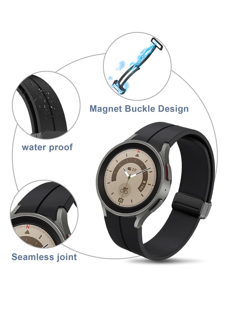 Galaxy Watch5 Strap/Galaxy Watch 5 Pro Strap 20mm Adjustable Silicone Strap for Samsung Galaxy Watch 4 40mm 44mm/Watch 4 Classic 42mm 46mm/Watch 3 41mm Sports Strap