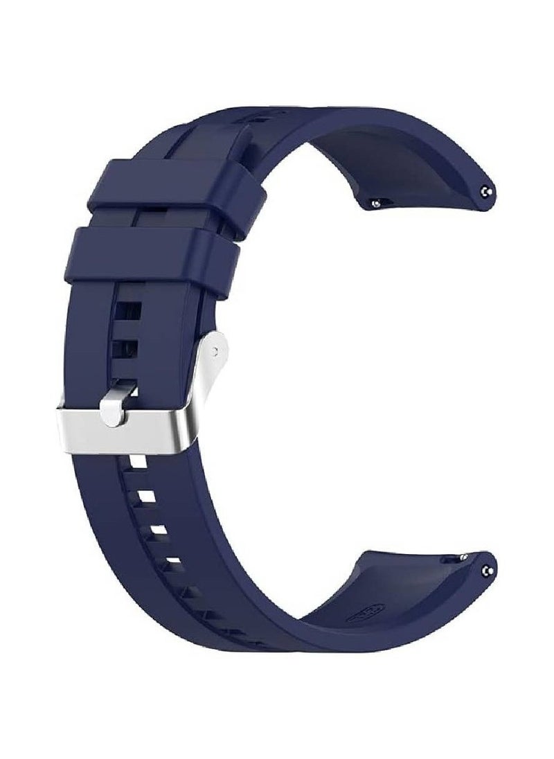 Silicone Strap for Huawei GT 4/ GT 3/GT 2 Pro 46mm/Samsung Galaxy Watch 3 Bands Women Men, Soft Silicone Band (Blue)