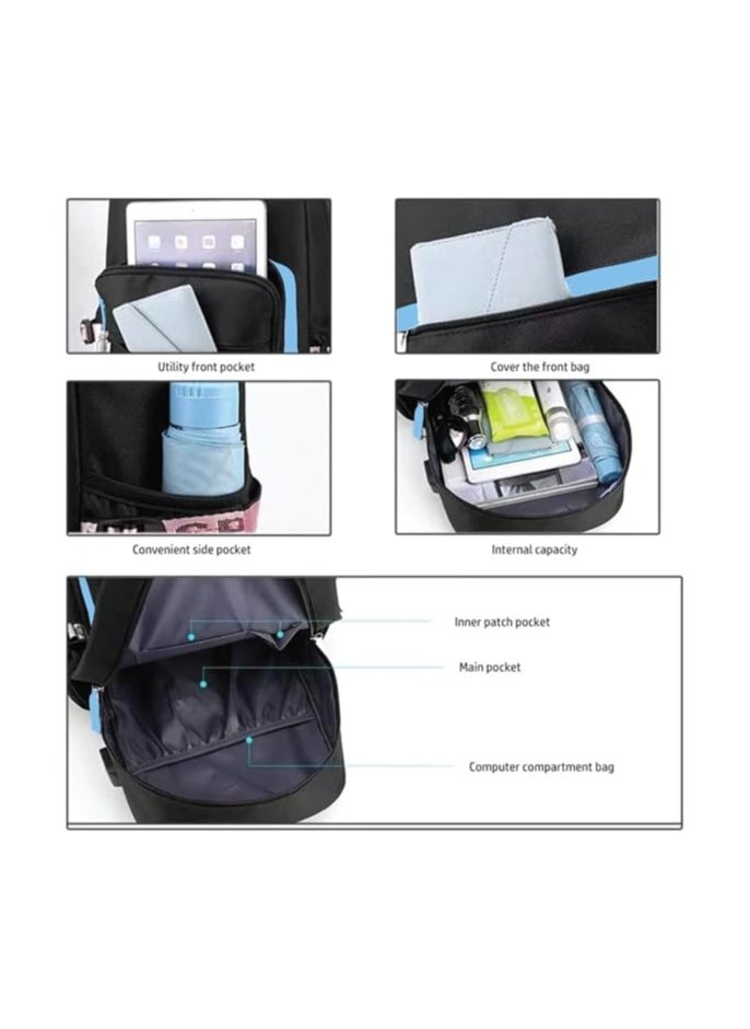 BTS Girls Backpack With USB Charging Port-Travel Companion For BTS Fans And Students-Casual Shoulder Bag And Book Bag-BTS Fans Merchandise Gifts