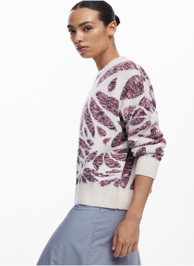Leaf Print Sweater