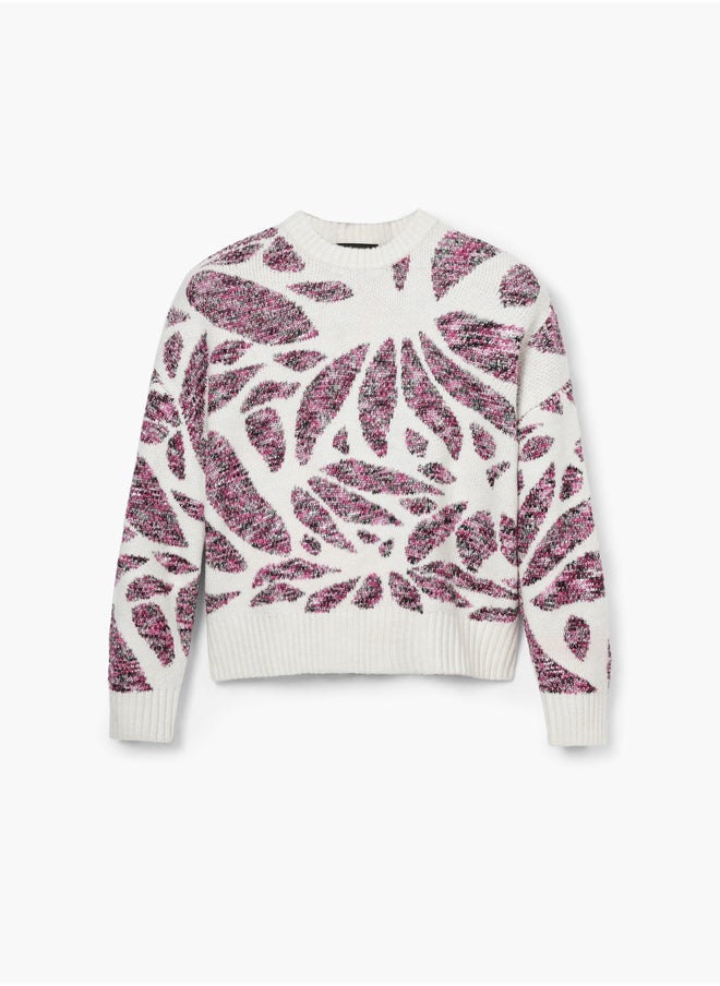 Leaf Print Sweater