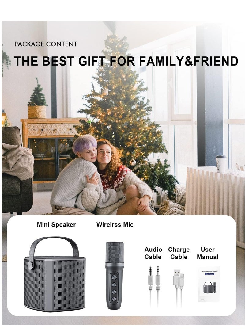 Bluetooth Karaoke Speaker for Kids & Family | Professional Microphone with Built-In PA System | Portable Outdoor Singing Speaker | Perfect for Karaoke Parties, Home Entertainment, Outdoor Events, and Kids Singing Fun