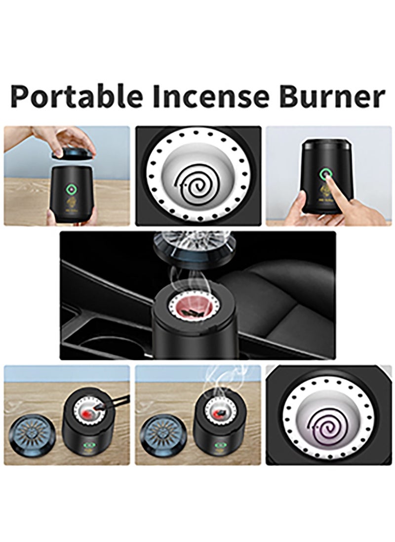 Portable Electric Bukhoor Burner BK-18 - Portable USB Rechargeable Incense Burner Bakhoor - Perfect for Car, Home or Office