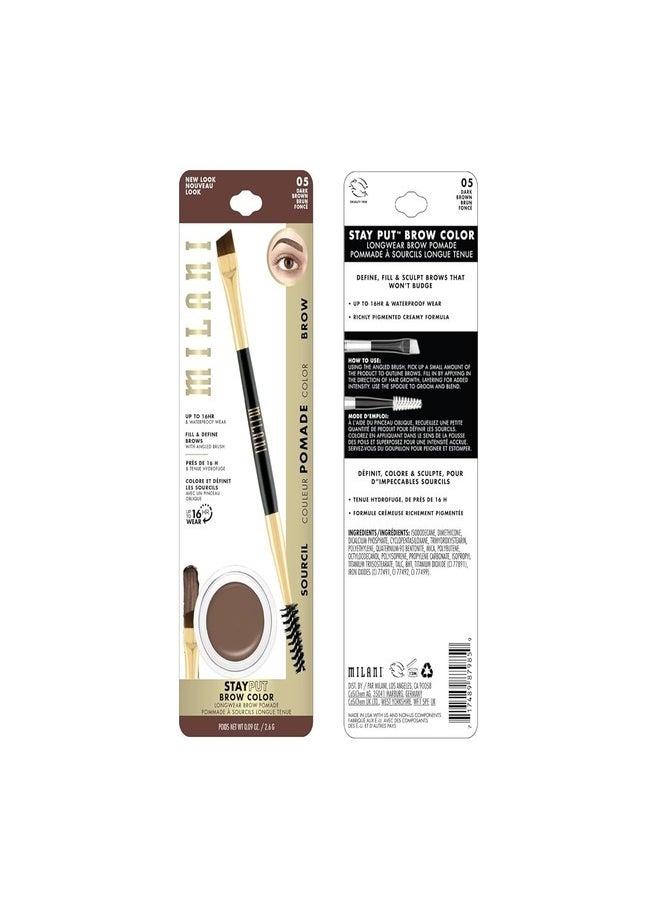 Milani - Stay Put Brow Color Color Cream for Eyebrows - 06: Auburn 2.6g