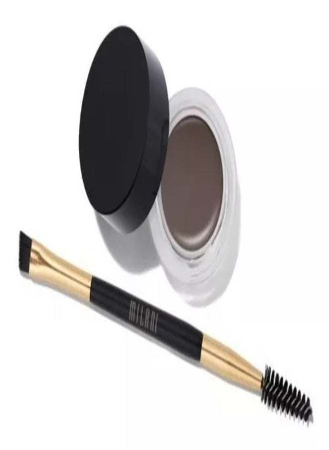 Milani Stay Put Brow Color - Shade 06: Auburn - Long-Lasting Waterproof Eyebrow Pomade with Dual-Ended Applicator Brush - 2.6g - For Defined and Sculpted Brows