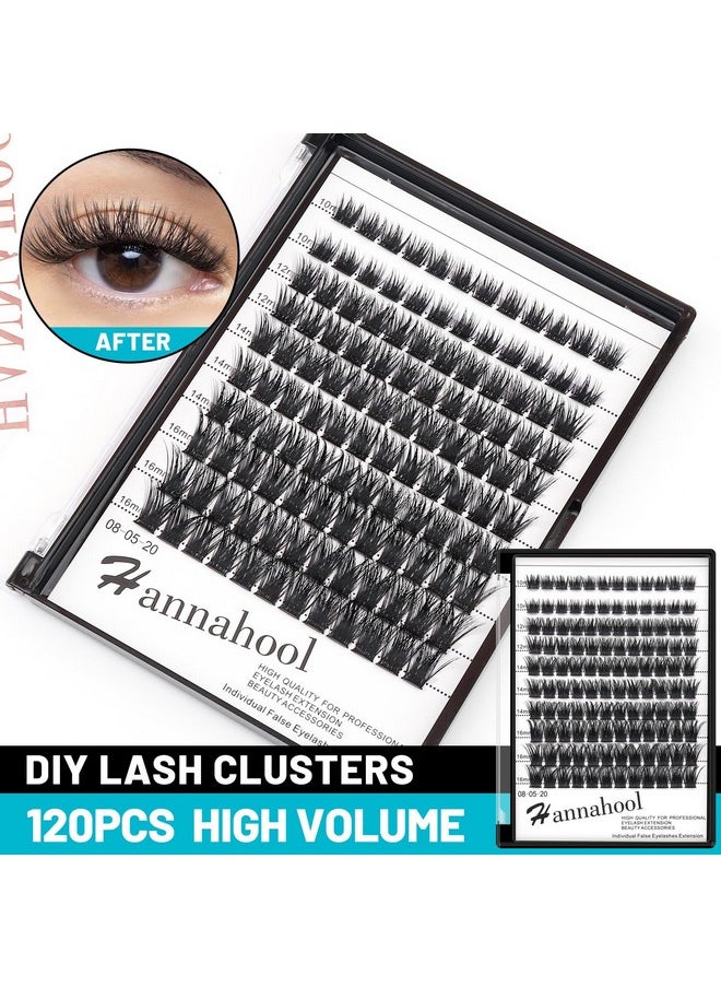 10Rows Mixed 10-12-14-16Mm/8-10-12-14Mm Individual False Eyelashes D Curl Wide Stem Dramatic Black Makeup Cluster Eyelashes Natural Volume Eye Lashes Extensions (10-12-14-16Mm Mixed)