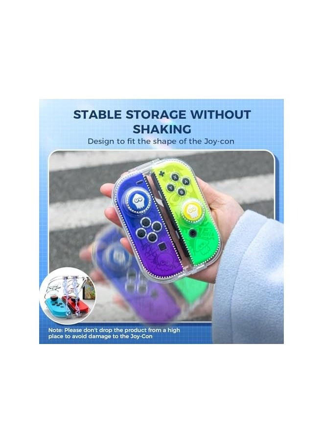 Storage Case for Joy-con, Mini Switch Joy-con Storage Cas, Portable Dust-Proof Protective Box Compatible with Nintendo Switch Joy-Con, Switch/OLED PC Transparent Shell Case with Magnetic Closure