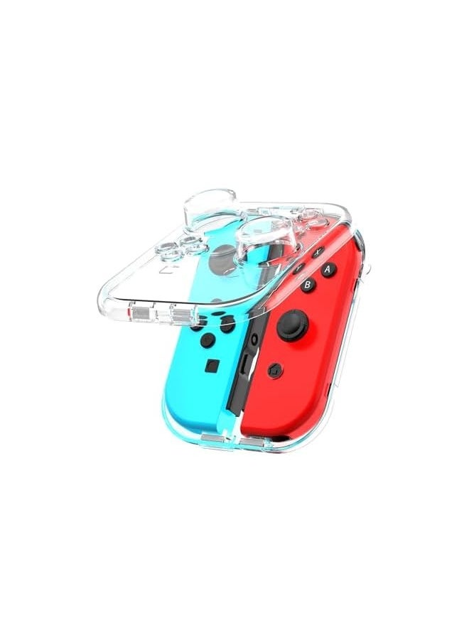 Storage Case for Joy-con, Mini Switch Joy-con Storage Cas, Portable Dust-Proof Protective Box Compatible with Nintendo Switch Joy-Con, Switch/OLED PC Transparent Shell Case with Magnetic Closure