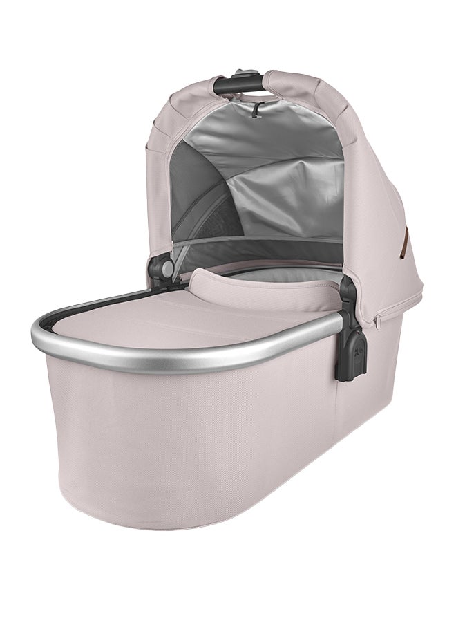 Bassinet For Newborns - Alice Dusty Pink With Silver Frame, Ideal For Cruz, Ridge, And Minu V2 Strollers, Safe For Overnight Sleeping, Spf 50+ Sunshade, Ventilated Canopy