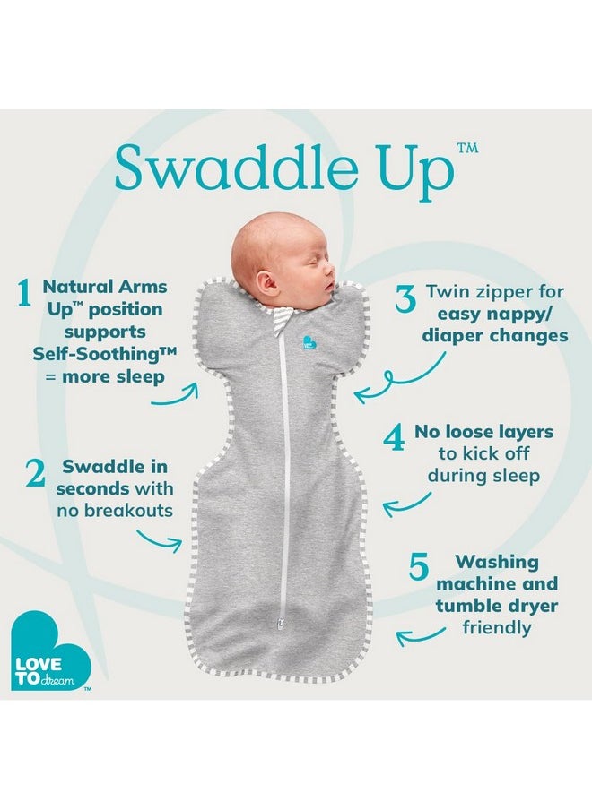 Swaddle Up, Baby Sleep Sack, Self-Soothing Swaddles For Newborns, Improves Sleep, Snug Fit Helps Calm Startle Reflex, New Born Essentials For Baby, 1.0 Tog, 5-8.5 Lbs, Sand Dollar