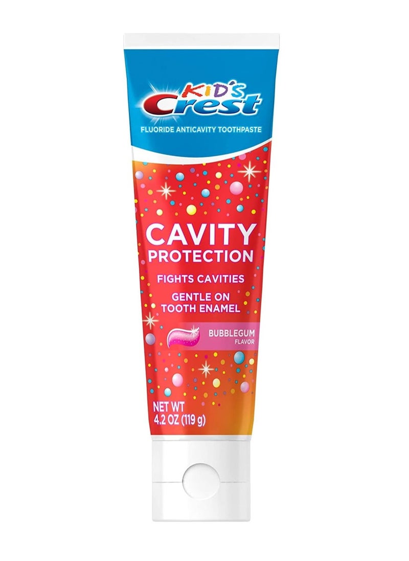 Kid's Crest Cavity Protection Bubblegum Flavor Toothpaste Gel Formula, 4.2 oz