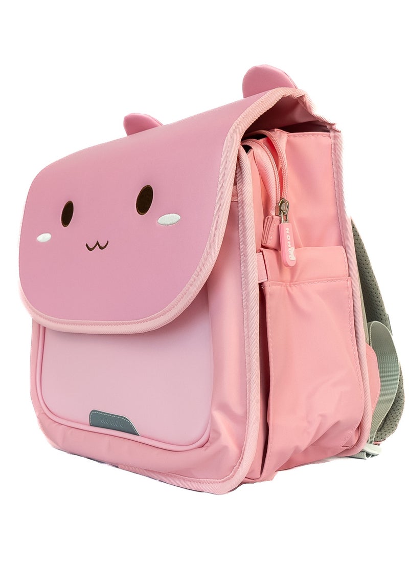 Nohoo Spine Protection Horizontal School Backpack for 0-5 Grade Primary Students - Rabbit Pink