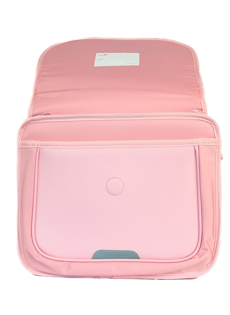 Nohoo Spine Protection Horizontal School Backpack for 0-5 Grade Primary Students - Rabbit Pink