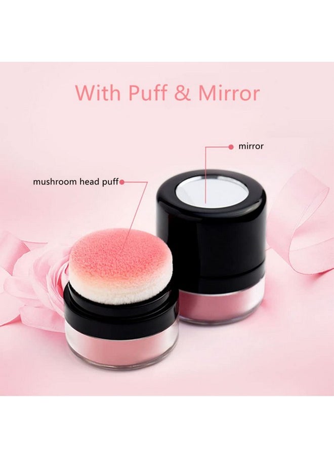 Loose Powder Blush Air Cushion Blush Natural Blusher Bright Shimmer Face Blush For Cheek Highly Pigmented Blush Makeup Easy To Blend Makeup Blushin, All Day Wear(01#)