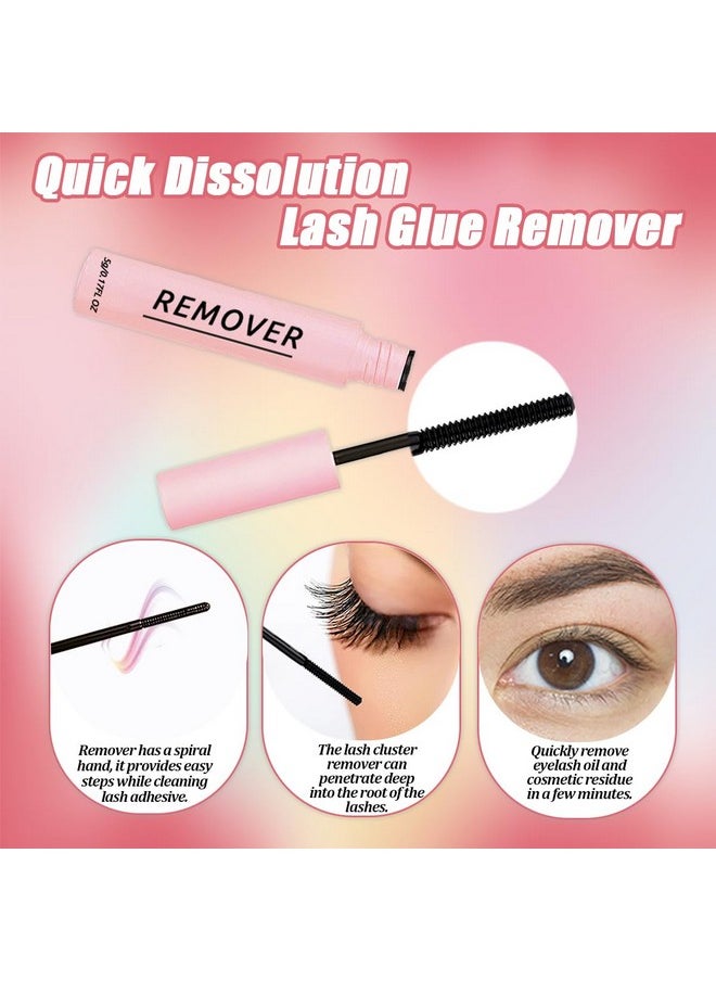 Diy Lash Extension Kit 684Pcs 10-18Mm D Curl Lashes Clusters With Lash Bond And Seal Glue Remover Lash Shampoo Cleansing Brush Headband Wristband Tweezers Eyelash Brush Applicator