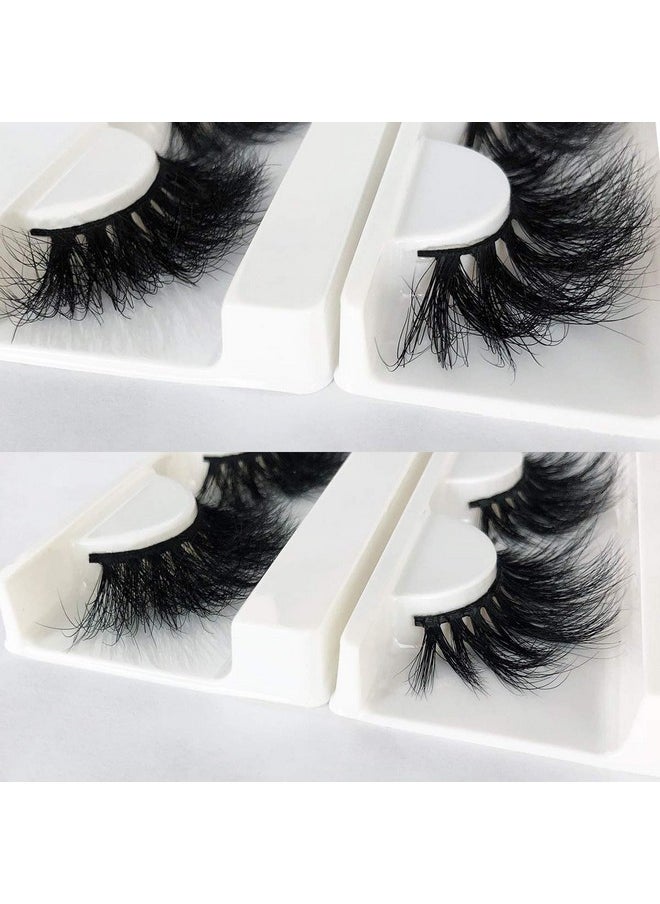 Ink Lashes Mikiwi 4 Pack, Real 3D Mink Lashes, Fluffy Mink Lashes, Thick Handmade Full Strip Lashes, Dramatic 25Mm Lashes, 3D Mink Eyelashes