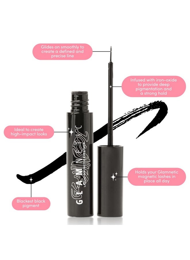 Magnetic Eyeliner - Black | Waterproof Liquid, All-Day Hold For Magnetic Eyelashes, Sweatproof, Paraben-Free - 8Ml