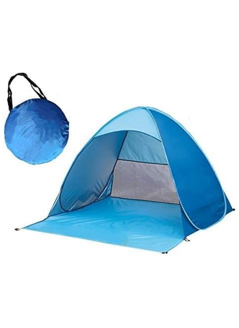 Outdoor Beach Tent Set Double Automatic Pop Up With Bag Camping Hiking Dessert Travel