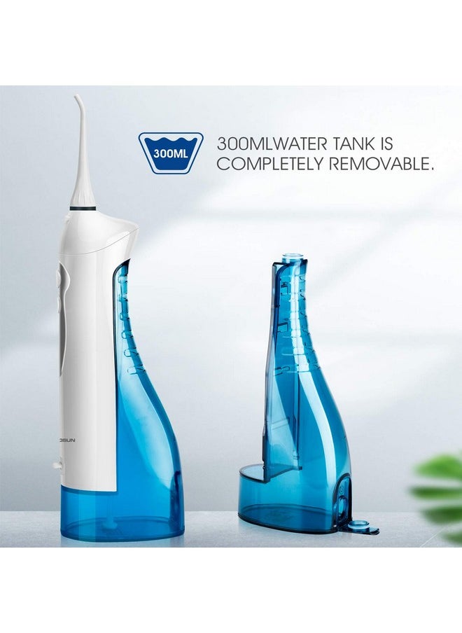 Water Flosser Professional Cordless Rechargeable Dental Oral Irrigator Water Jet For Teeth Braces Care With 8 Jet Tips For Travel And Home Use